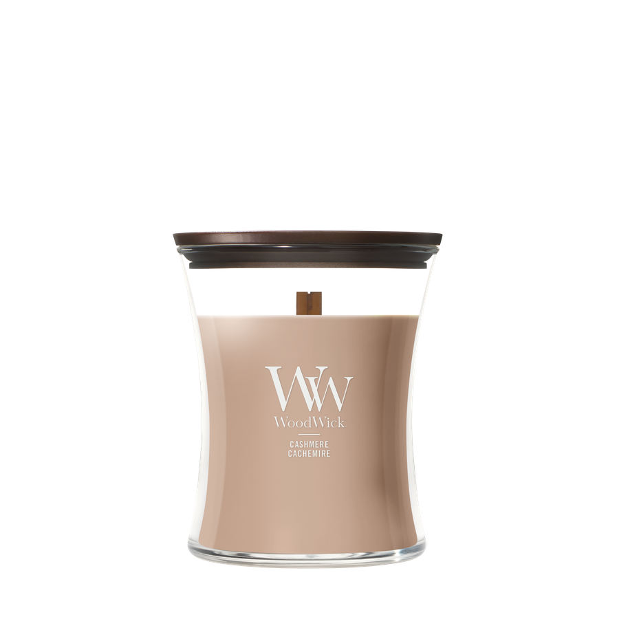 WoodWick střední svíčka Cashmere — Pluswick Innovation